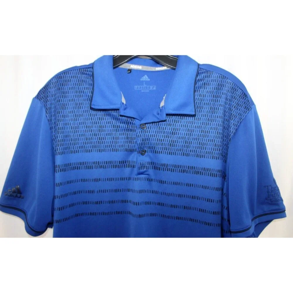 Adidas Mens Blue Short Sleeve Golf Polo Shirt L The First Tee Logo